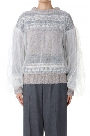 Tulle Knit-GREIGE(CK-24236B)