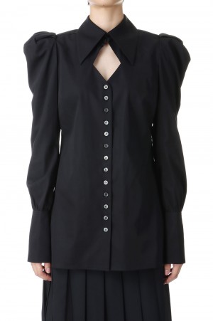 fetico PUFF-SLEEVED COTTON SATIN SHIRT