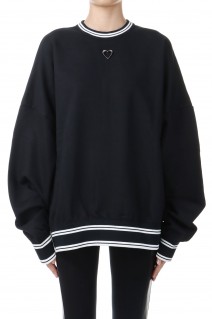 Heart Charm Sweat-BLACK(S2.5-0403)