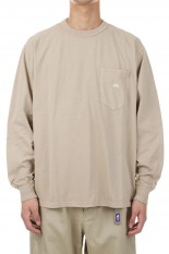 7oz Long Sleeve Pocket Tee - BEIGE / OFF WHITE (NT3365N)