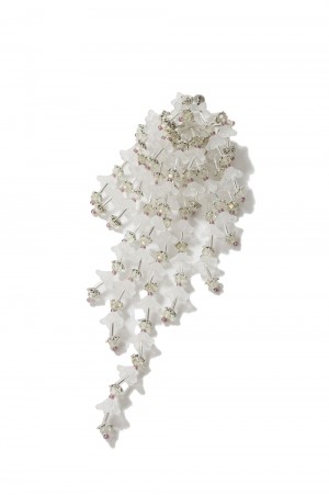 Translucent flower fringe earring(TD-24AW-AC17)