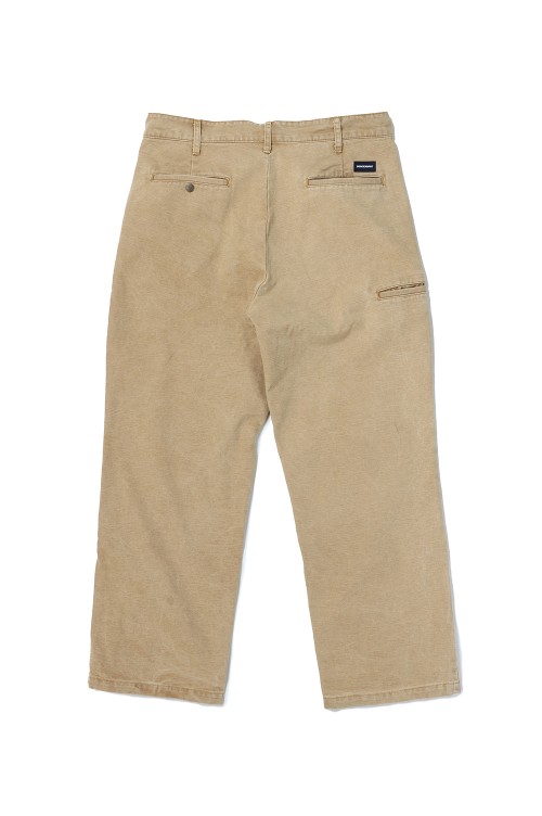 DET DOUBLE KNEE TROUSERS - BEIGE (242WVDS-PTM02) | セレクト
