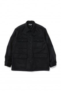 CASHMERE FATIGUE JACKET / BLACK (242LM-JK01)