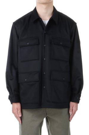 CASHMERE FATIGUE JACKET / BLACK (242LM-JK01)