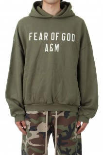 HEAVY FLEECE HOODIE / MILITARY(192BT244815F)