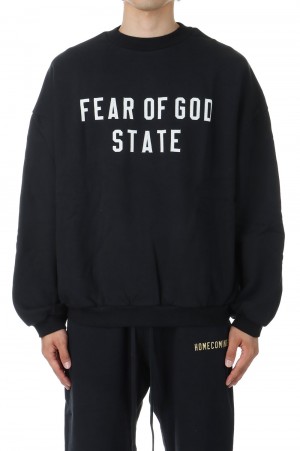 HEAVY FLEECE CREWNECK / BLACK(192BT246230F)