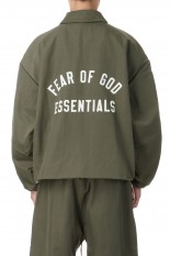 TEXTURED NYLON TRUCKER JACKET / MILITARY(202BT246385F)