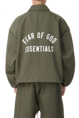 TEXTURED NYLON TRUCKER JACKET / MILITARY(202BT246385F)