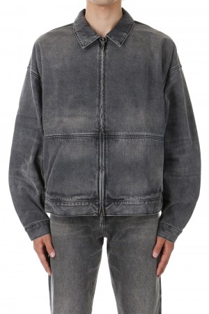 DENIM TRUCKER JACKET / VINTAGE BLACK(202BT244270F)