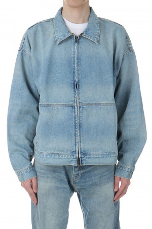 DENIM TRUCKER JACKET / VINTAGE BLUE(202HO244270F)
