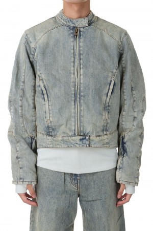 MOTO DENIM JACKET / SURFACE(ES2428SW)