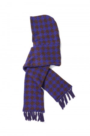 Houndstooth Hooded Scarf / Natural | セレクトショップ｜DeepInsideinc.com Store