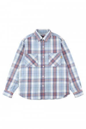 SD Heavy Flannel Check Shirt - BLUE | セレクトショップ 
