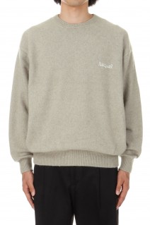 RACCOON KNIT CREW NECK / BEIGE (SQ-24AW-KN-01)