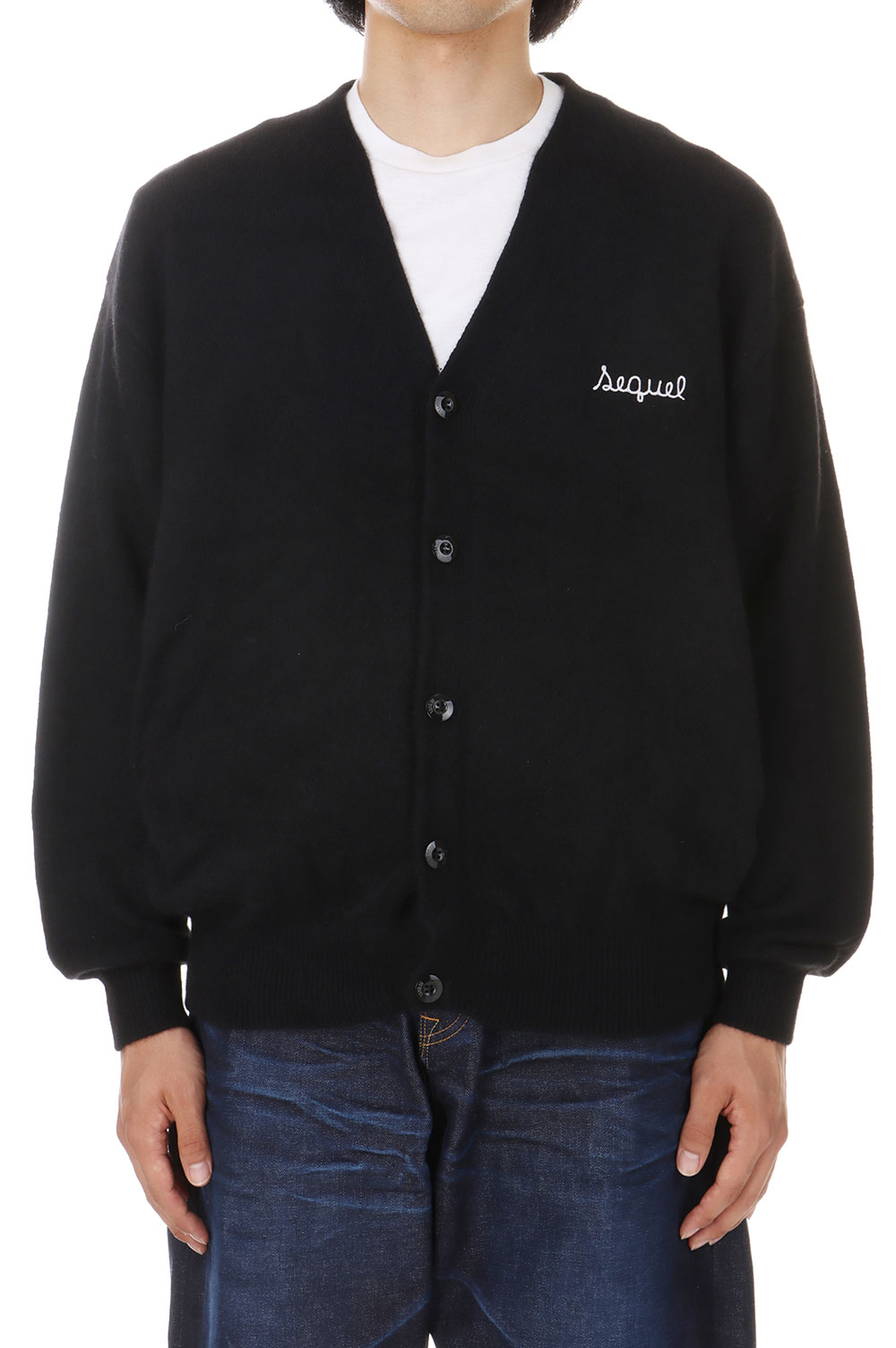 RACCOON KNIT CARDIGAN / BLACK (SQ-24AW-KN-02) | セレクトショップ