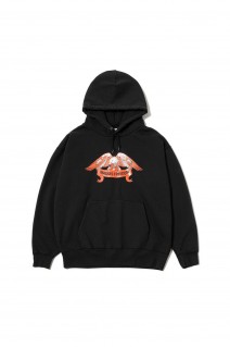 SWEAT HOODED FREEDOM WASH / BLACK