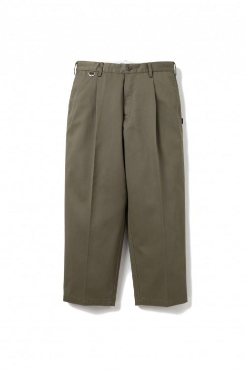NH X DICKIES . TUCK WIDE PANTS / OLIVE DRAB (242VFDKN-PTM01 NH X DICKIES . TUCK WIDE PANTS / OLIVE DRAB (242VFDKN-PTM01