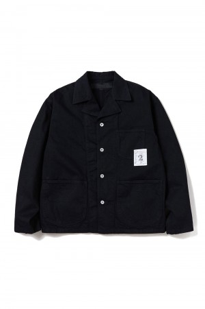 NEIGHBORHOOD 242AQNH-JKM06 Mサイズ BW BW . COVERALL JACKET / BLACK (242AQNH-JKM06) | セレクトショップ