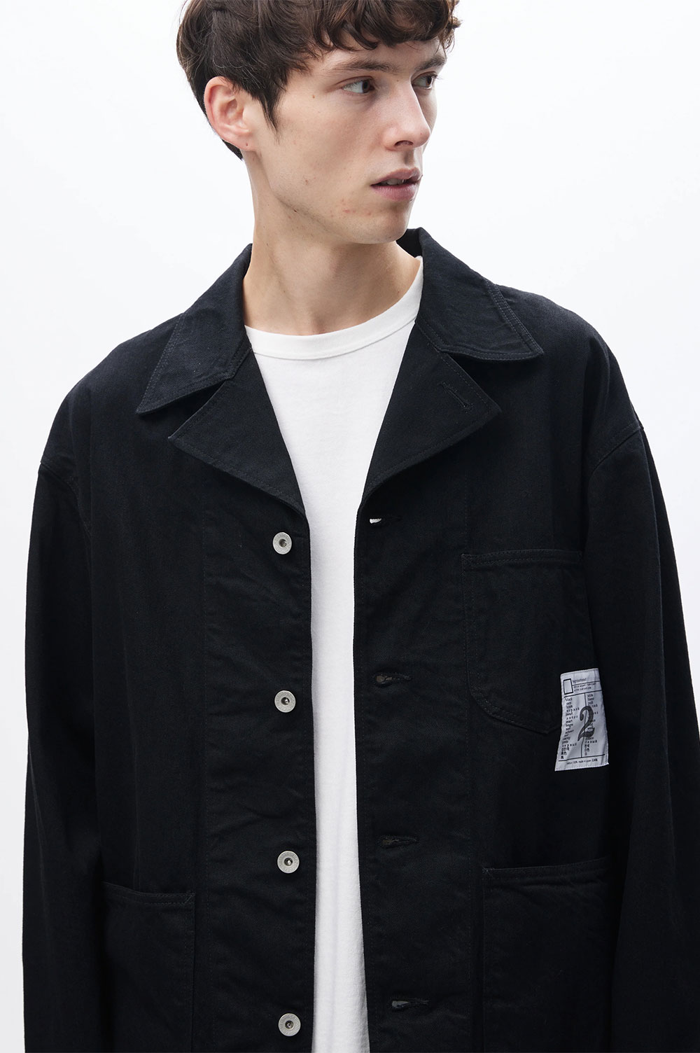 NEIGHBORHOOD 242AQNH-JKM06 Mサイズ BW BW . COVERALL JACKET / BLACK (242AQNH-JKM06) | セレクトショップ