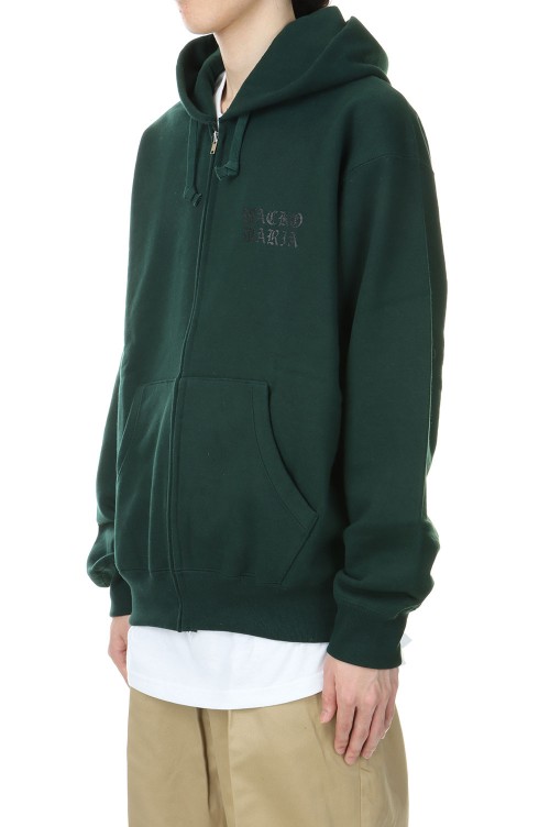 HEAVY WEIGHT FULL ZIP HOODED SWEAT SHIRT ( TYPE-2 ) / GREEN (24FW 