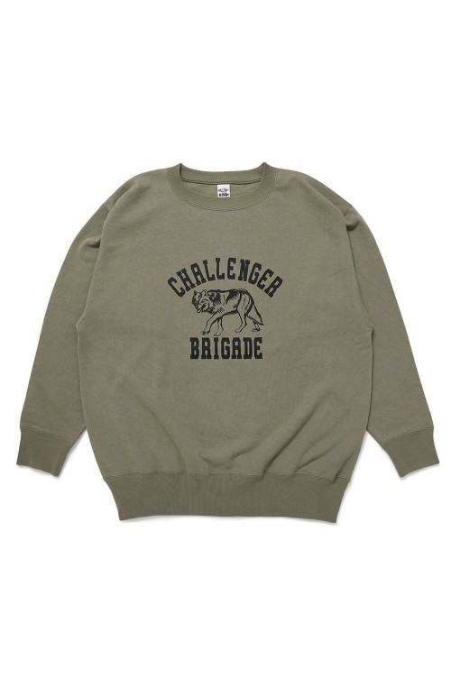 WOLF COLLEGE C/N SWEAT / KHAKI (CLG-SW 024-006) | セレクトショップ 