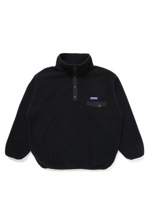 PULLOVER LOGO FLEECE / BLACK (CLG-CS 024-010)