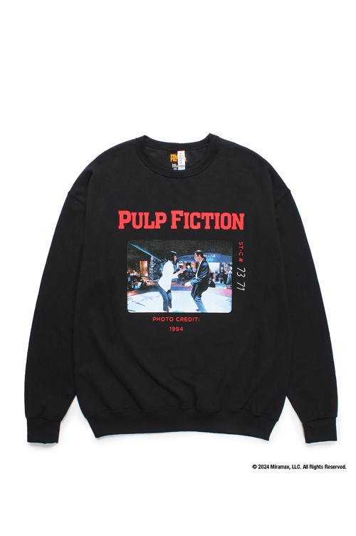 PULP FICTION / CREW NECK SWEAT SHIRT ( TYPE-1 ) / BLACK (PF