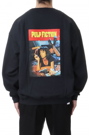 PULP FICTION / CREW NECK SWEAT SHIRT ( TYPE-5 ) / WHITE (PF-WM-SS11)