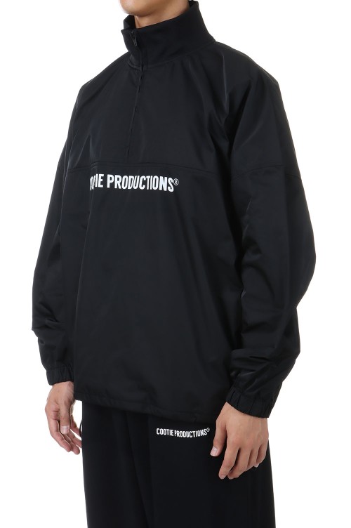 COOTIE PRODUCTIONS/Memory Polyester Twill Half Zip  Top（Black）［ハーフジップトップ-24秋冬］ - JONAS