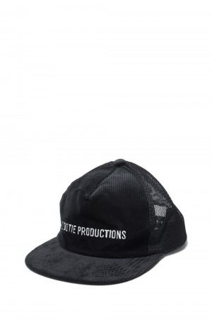 Corduroy 5 Panel Mesh Cap / Black (CTE-24A508)