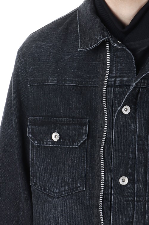 Denim x Nylon Twill Jacket - BLACK 001 (SCM-205) | セレクト