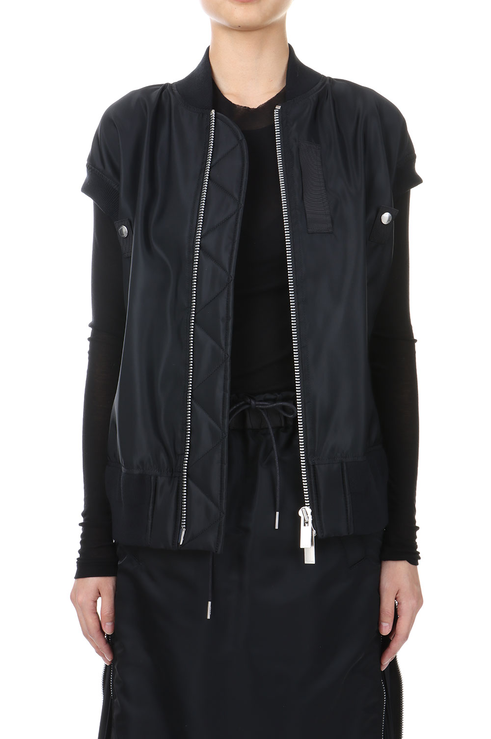 Nylon Twill Vest - BLACK 001 (SCW-203) | セレクトショップ