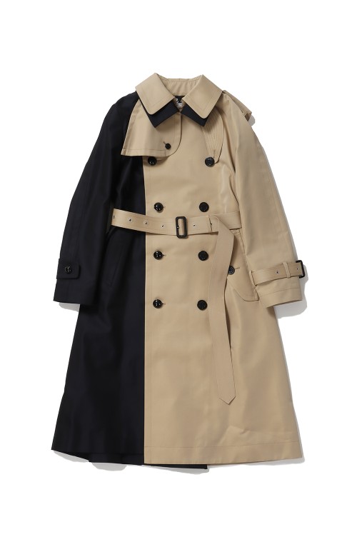 Cotton Gabardine Coat - NAVY x BEIGE 215 (SCW-212) | セレクト