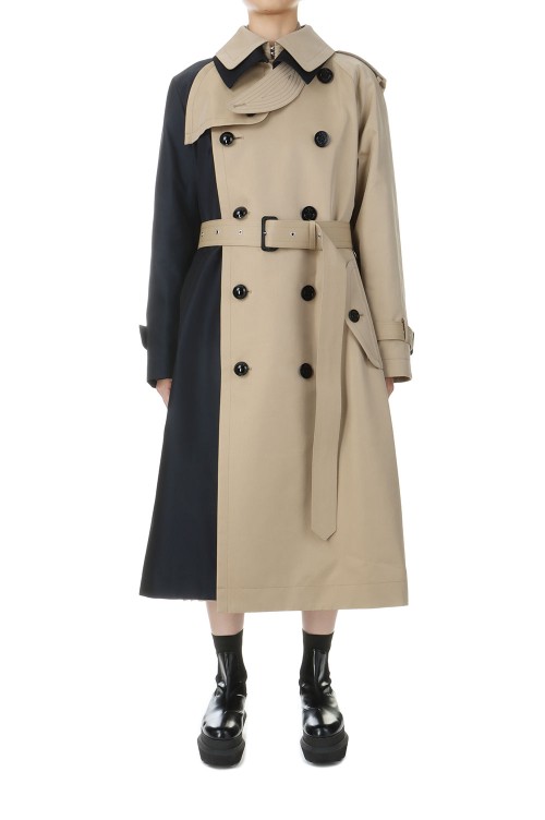 Cotton Gabardine Coat - NAVY x BEIGE 215 (SCW-212) | セレクト