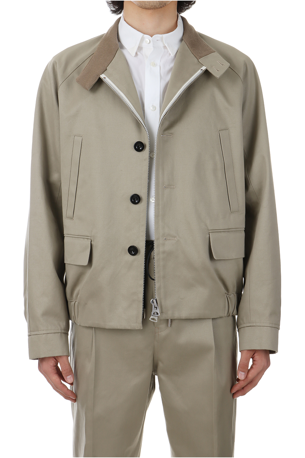 ジャケット threetimes Dana trim jacket 5BNY366 S'YTE × GDC Collaborate Collection- VINTAGE LINEN CHINO