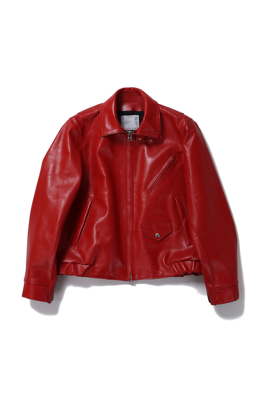 MUSINSA | SCULPTOR Glossy Nylon Jacket Red
