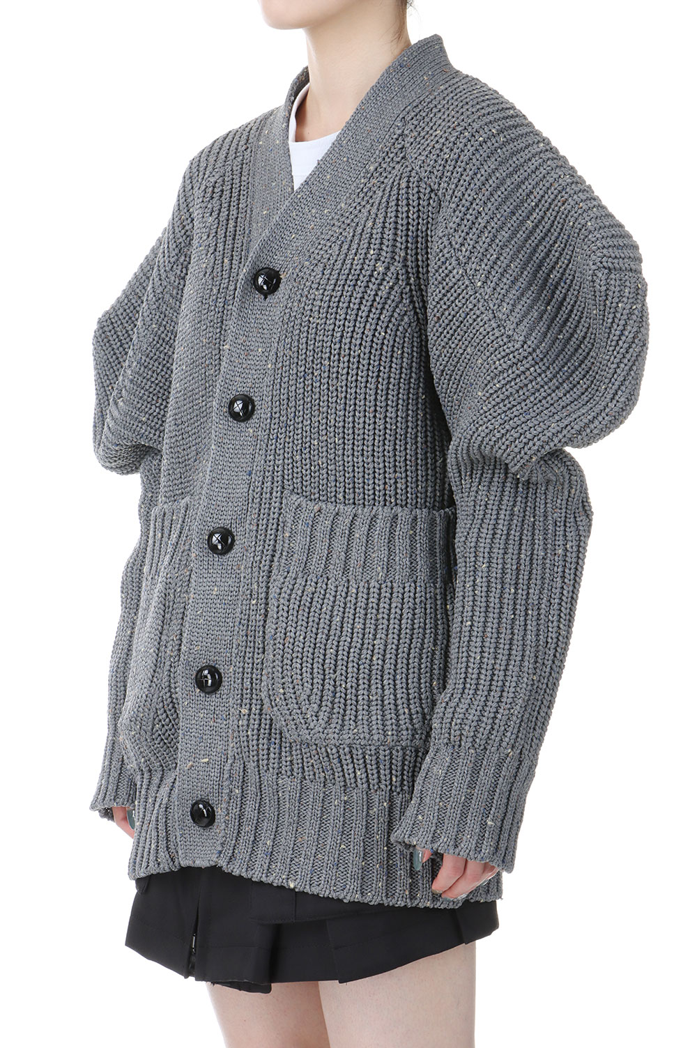 【値下げ】sacai 25SS Nep Yarn Knit Cardigan ニットカーディガン 25-07656 アイボリー サイズ：1 (新宿店) Nep Yarn Knit Cardigan | sacai Official Store サカイ
