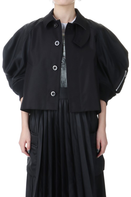 Cotton Gabardine x Nylon Twill Jacket - BLACK 001 (25-07671