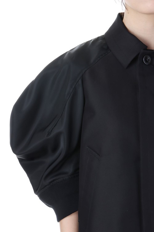 Cotton Gabardine x Nylon Twill Jacket - BLACK 001 (25-07671