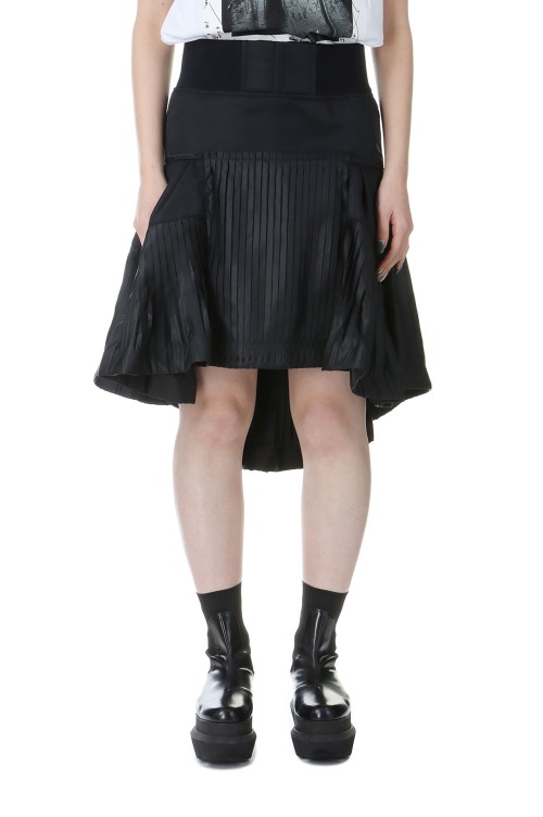 Nylon Twill Skirt - BLACK 001 (25-07679) | セレクトショップ