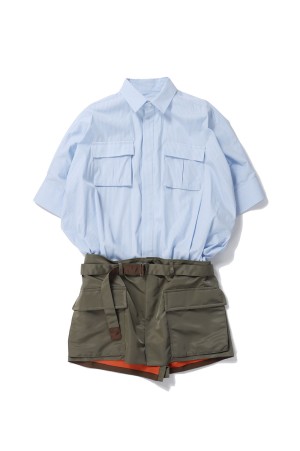 新作【SACAI】Cotton Poplin x Nylon Twill Dress Cotton Poplin x Nylon Twill Dress | sacai Official Store