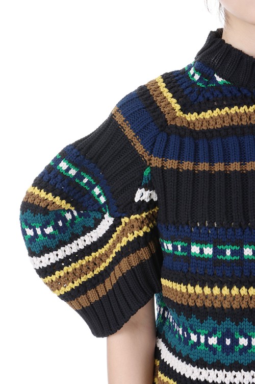 Mesh Knit Pullover - BLACK 001 (25-07661) | セレクトショップ Mesh Knit Pullover - BLACK 001 (25-07661) | セレクトショップ