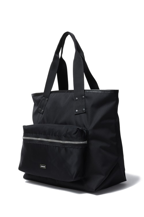 Sacai☆関税込☆ポケットトートバッグ ブラック ミディアム Sacai☆関税込☆ポケットトートバッグ ブラック ミディアム