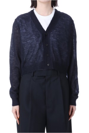 KID MOHAIR SHEER KNIT CARDIGAN - NAVY (A25SC04FG)