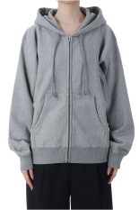 PRODUCT DYED PIMA LIGHT SWEAT ZIP PARKA - TOP GRAY (A25AP03MS