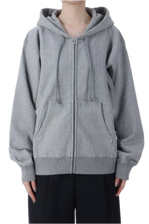 SMOOTH SOFT BD SWEAT ZIP PARKA - TOP GRAY (A25SP04TU)