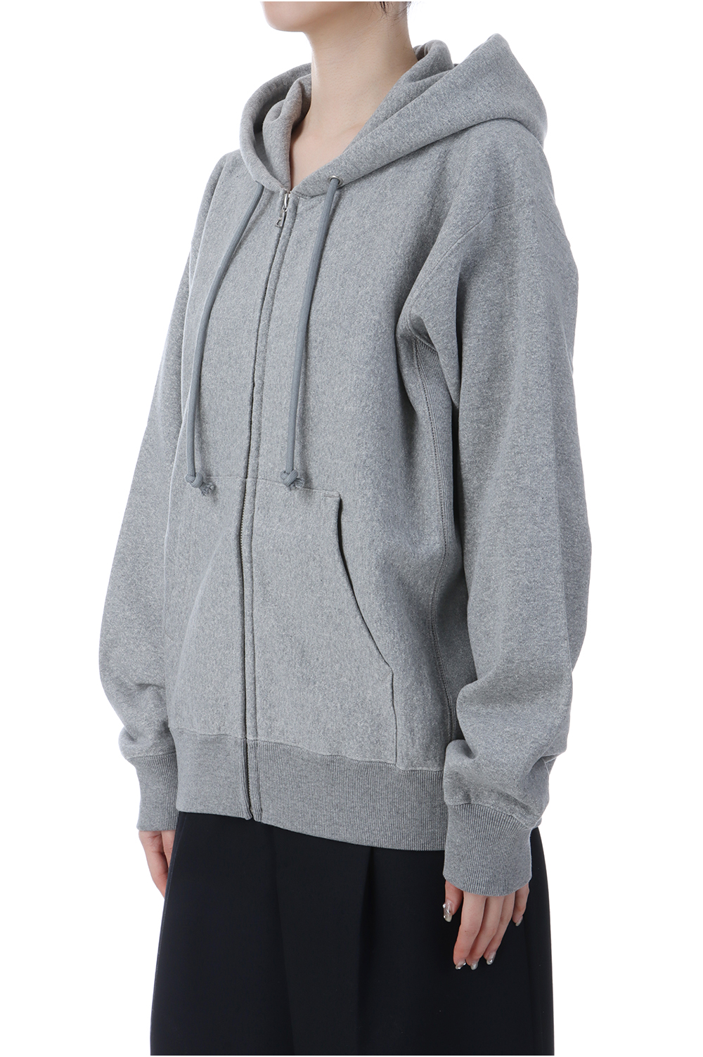 SMOOTH SOFT BD SWEAT ZIP PARKA - TOP GRAY (A25SP04TU SMOOTH SOFT BD SWEAT ZIP PARKA - TOP GRAY (A25SP04TU