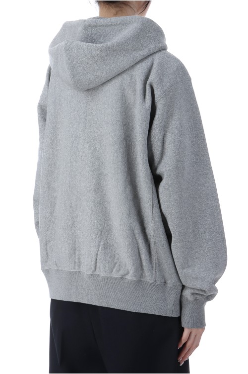 SMOOTH SOFT BD SWEAT ZIP PARKA - TOP GRAY (A25SP04TU