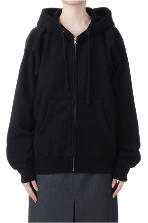 SMOOTH SOFT BD SWEAT ZIP PARKA - BLACK (A25SP04TU)