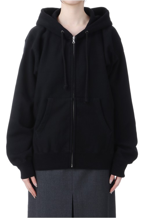 SMOOTH SOFT BD SWEAT ZIP PARKA - BLACK (A25SP04TU) | セレクト